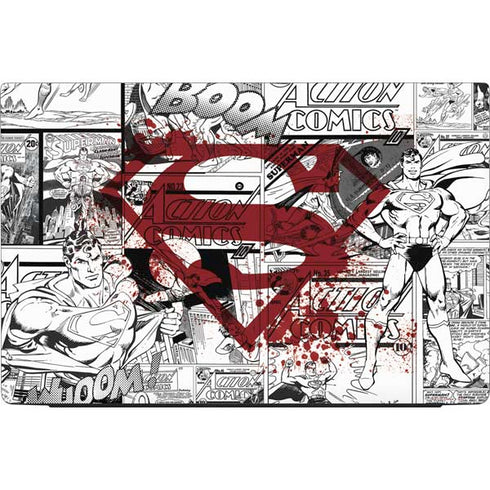 DC Comics Superman Comic Pattern Logo in Red Dell Vostro Skin